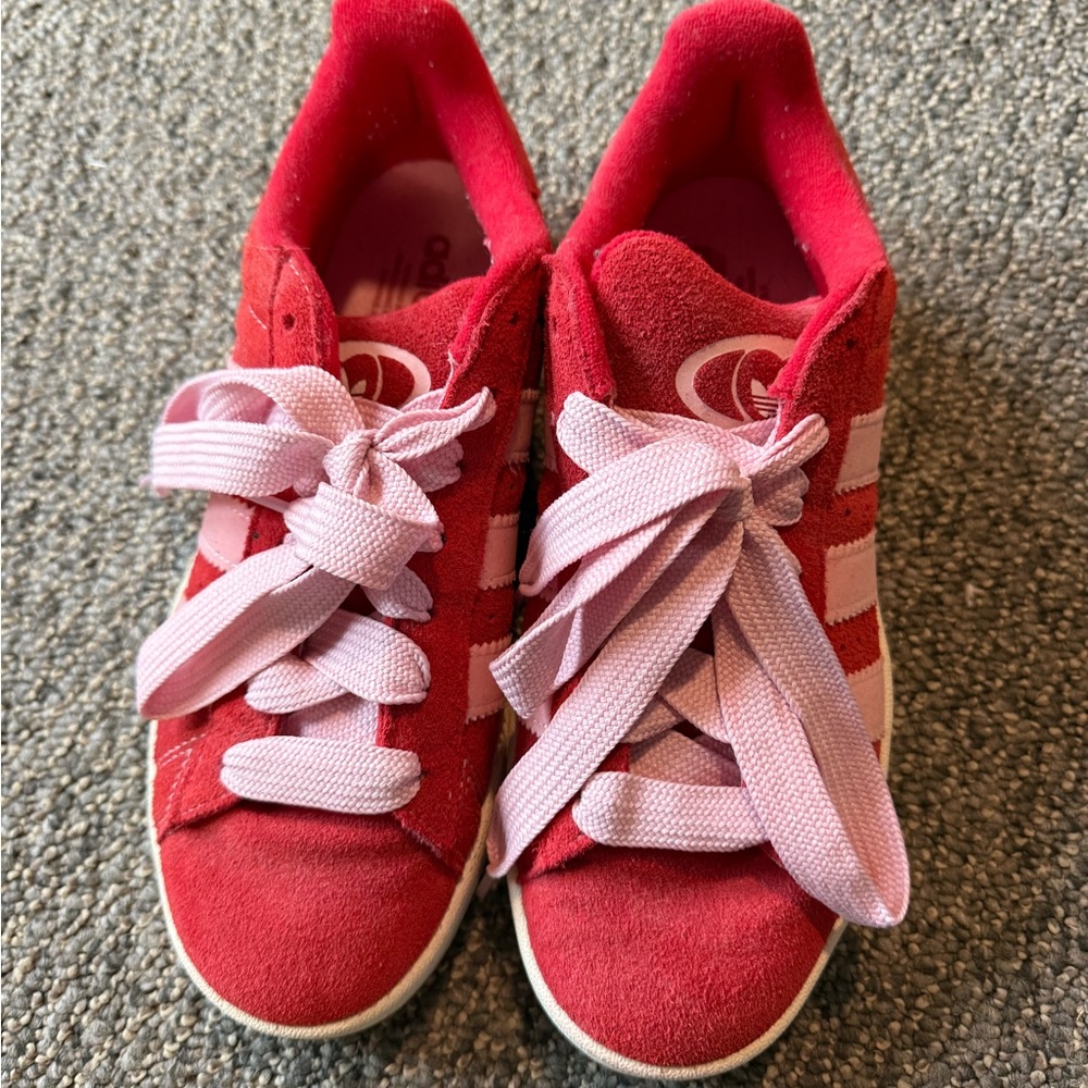 Adidas Red and Pink Original Campus 00’s Size 7.5 Mens, 8.5 Women’s